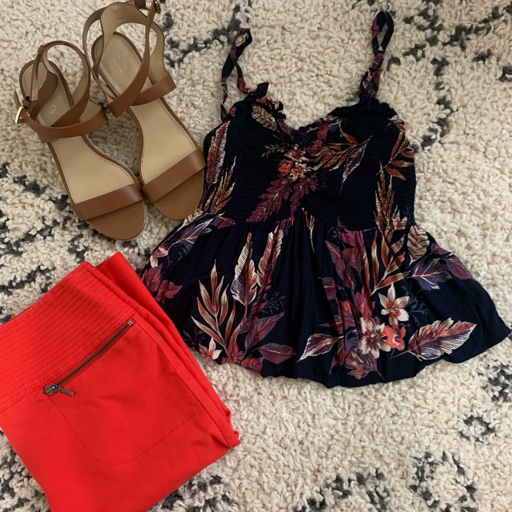 Patrons of Peace blue floral skirt